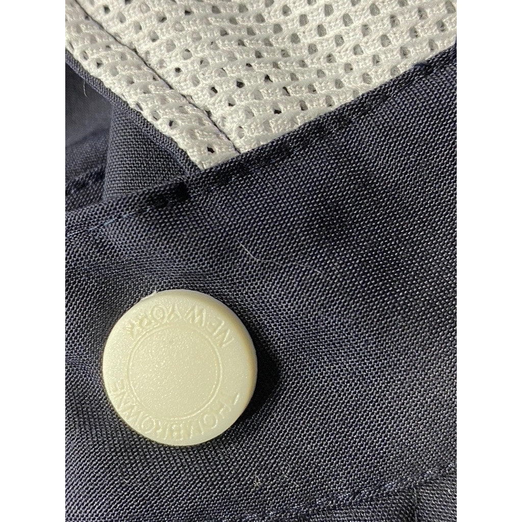 THOM BROWNE Men's Navy Stripe Armband Patch Button-Up Shirt Jacket SZ 1(S)