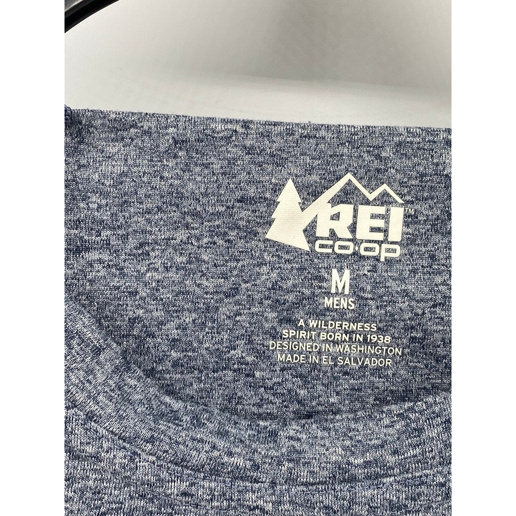 REI CO.OP Men's Heather Blue Crewneck Long Sleeve Active T-Shirt SZ M
