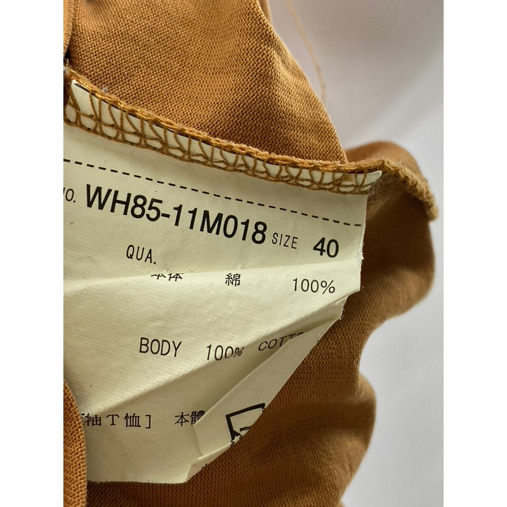 URBAN RESEARCH Men's Orange Solid Crewneck Short Sleeve T-Shirt SZ 40(USM)