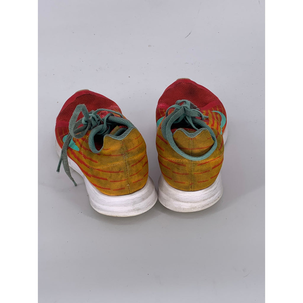 NIKE Girls' Red-Teal Mesh Downshifter 8 Fade Active Sneakers SZ 5.5Y