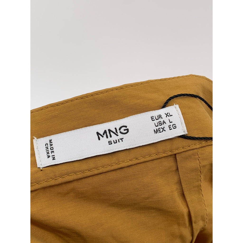 MNG SUIT Women's Mustard Yellow Large Ring Wrap Midi Skirt SZ L