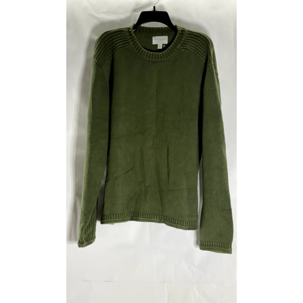 SONOMA LIFE+STYLE Men's Dark Green Knit Crewneck Pullover Sweater SZ XL