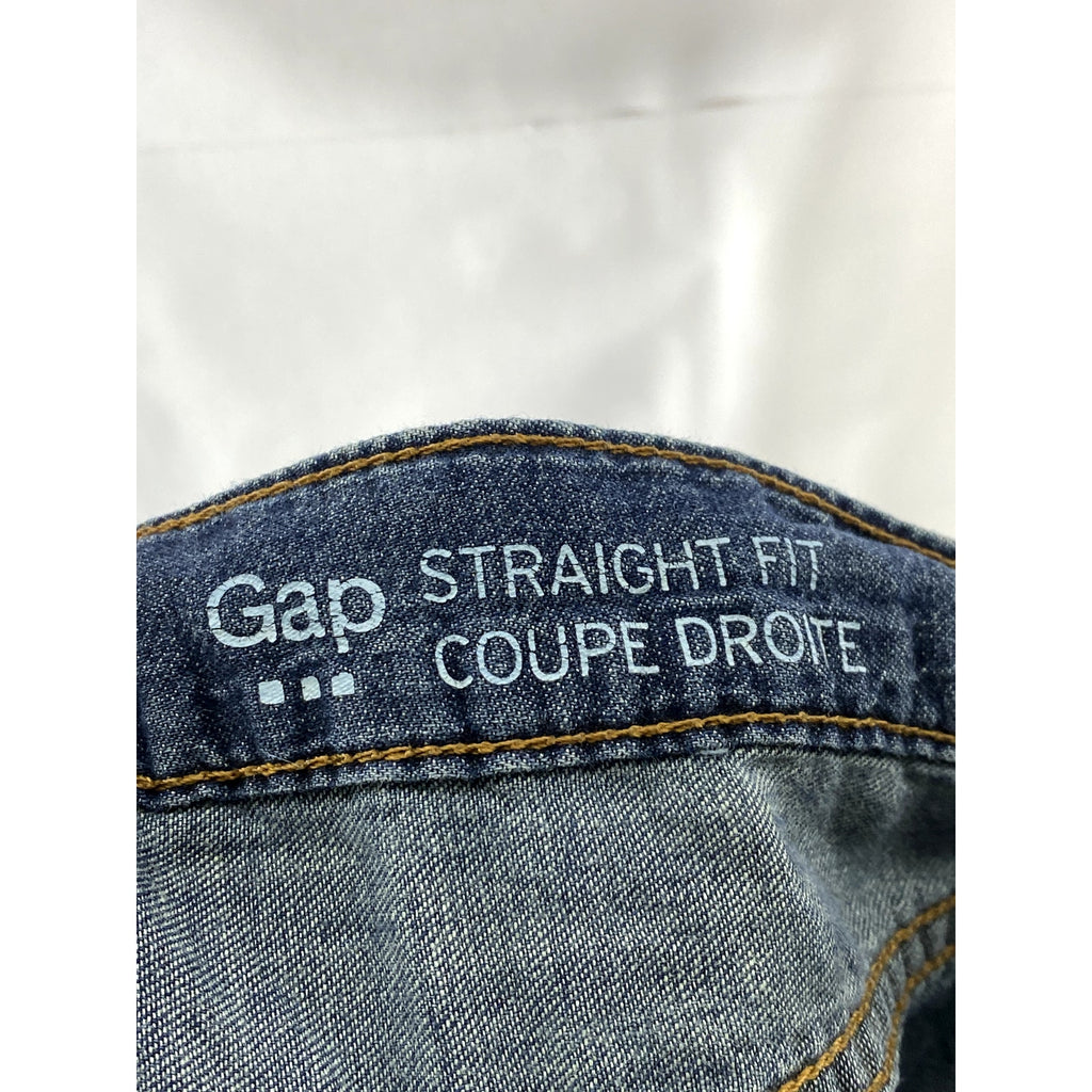 GAP Men's Dark Blue Denim Straight-Leg Five-Pocket Jean SZ 32X30