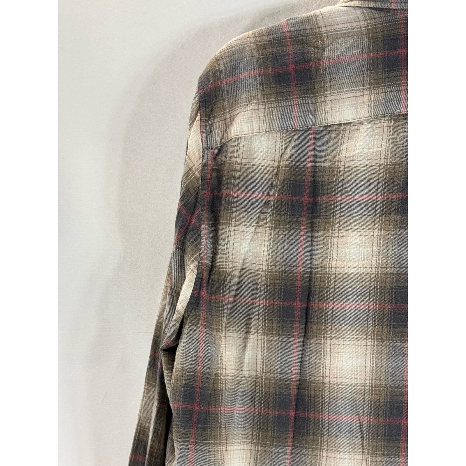 ABERCROMBIIE & FITCH Men's Brown Plaid Button-Up Long Sleeve Shirt SZ L