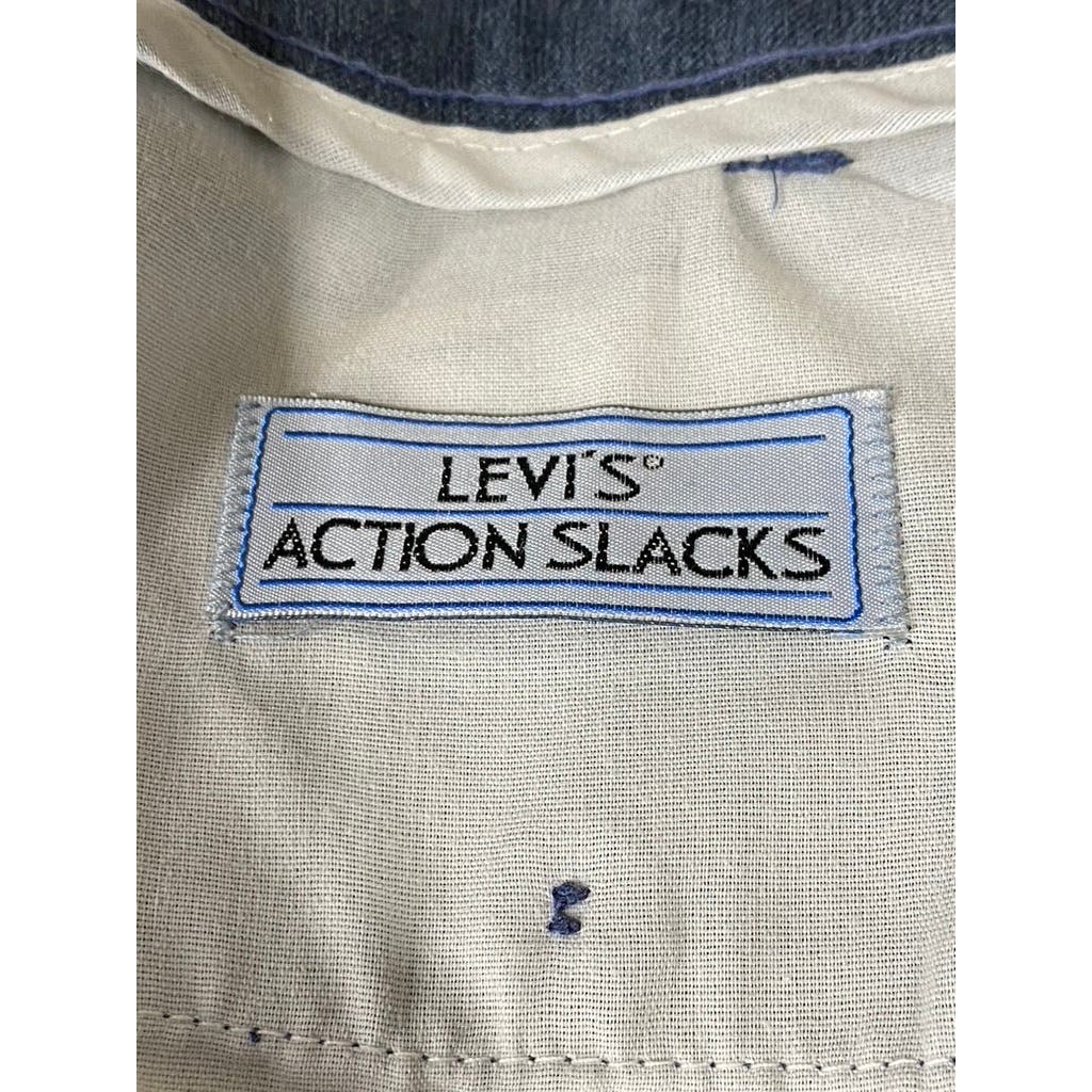 LEVI'S Men's Navy Vintage Action Slacks Flat Front Dress Pants SZ 40X30