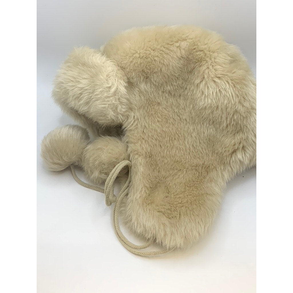 FOREVER 21 Women's Light Brown Faux Fur Quilted Trapper Hat SZ OS