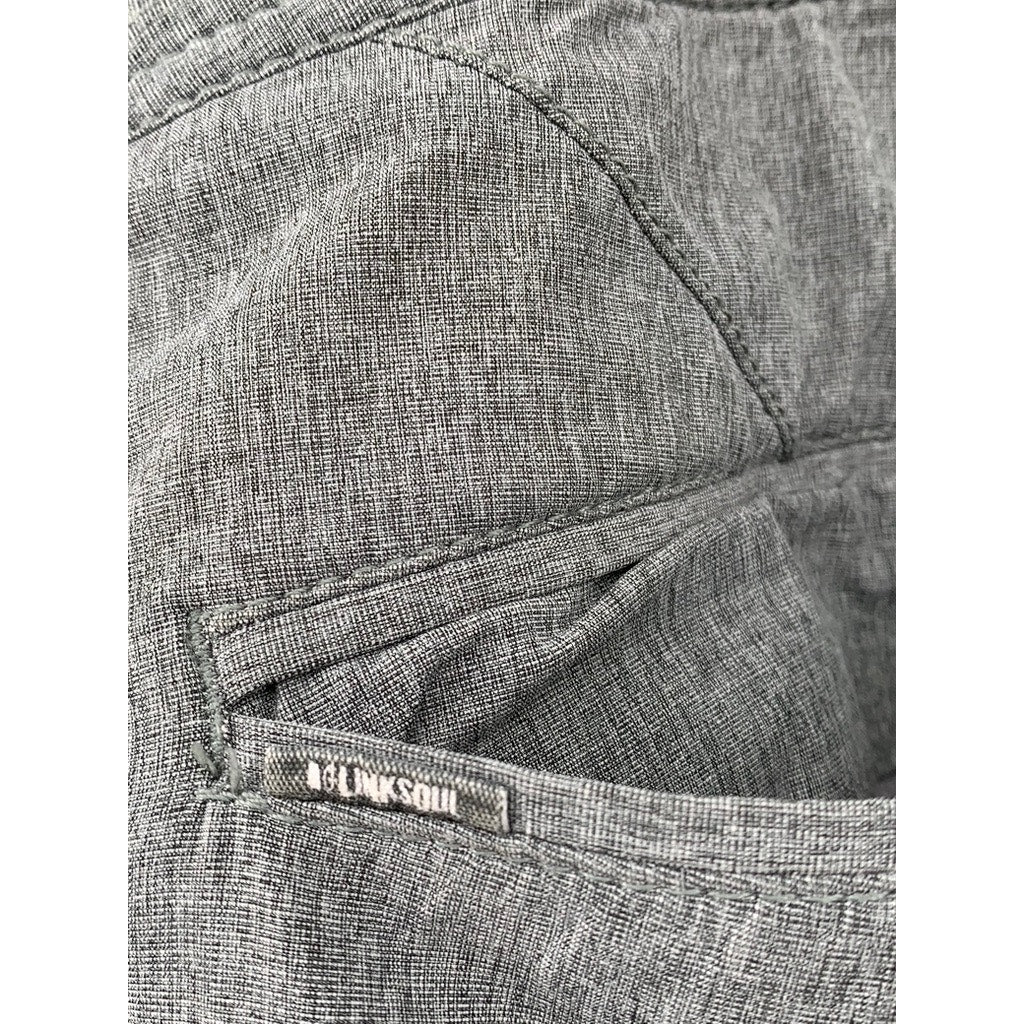LINKSOUL Men's Gray Heather Regular-Fit Shorts SZ 40
