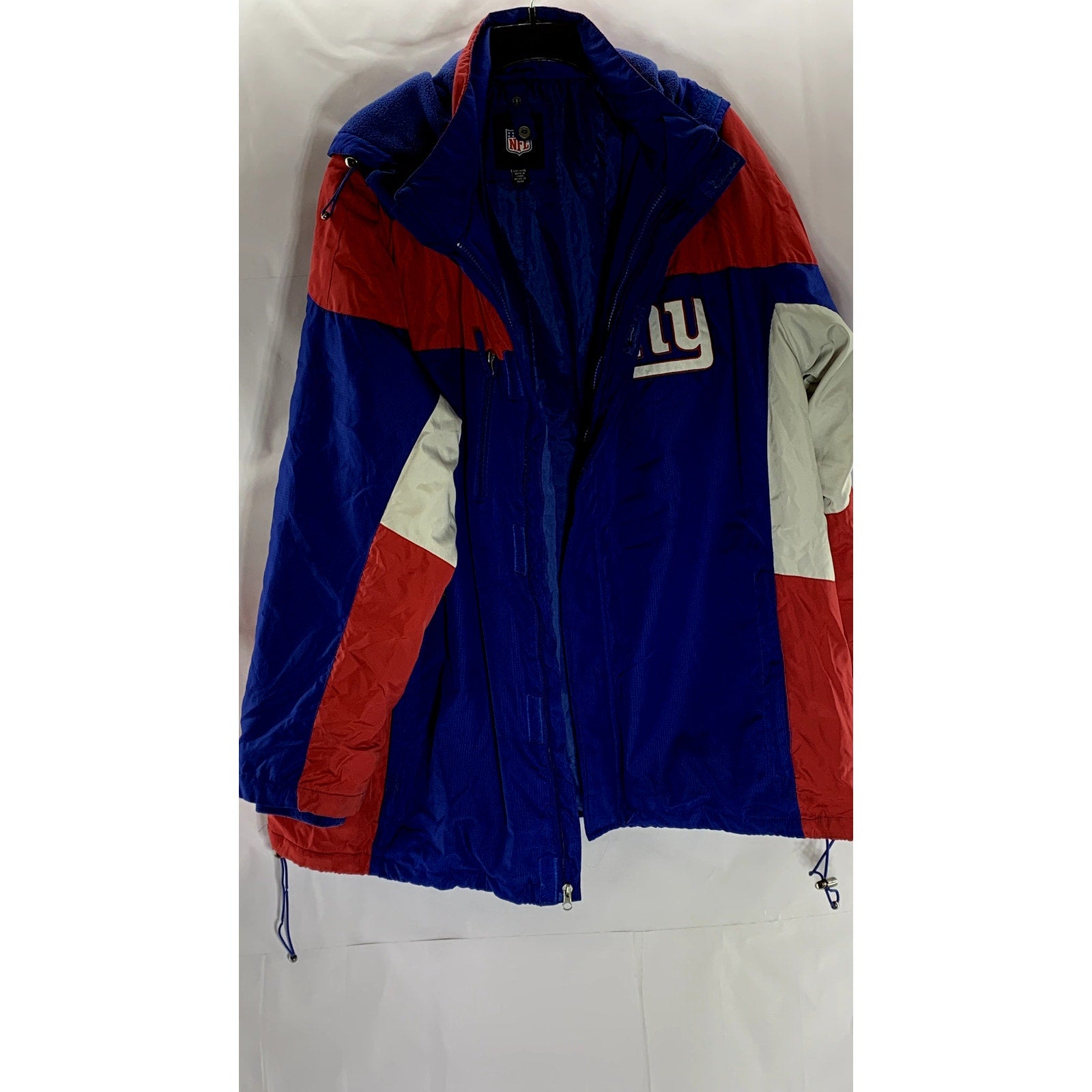 G-III APPAREL GROUP Men's Blue/Red/White Colorblock New York Giants Jacket SZ2XL