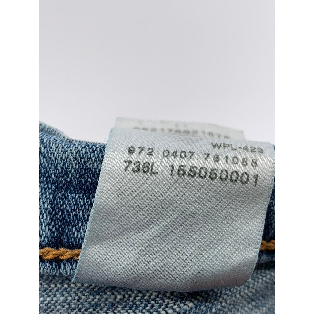 LEVI’S Women’s Blue Denim 505 Straight Cotton-Blend Jeans SZ 4M