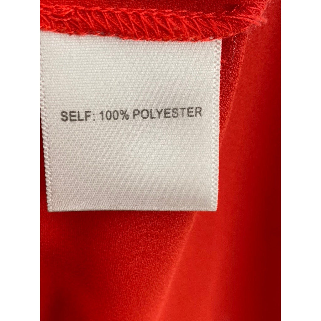 ROSE & OLIVE Women's Red Scoop-Neck Sleeveless Hi-Low Tank Top SZ S