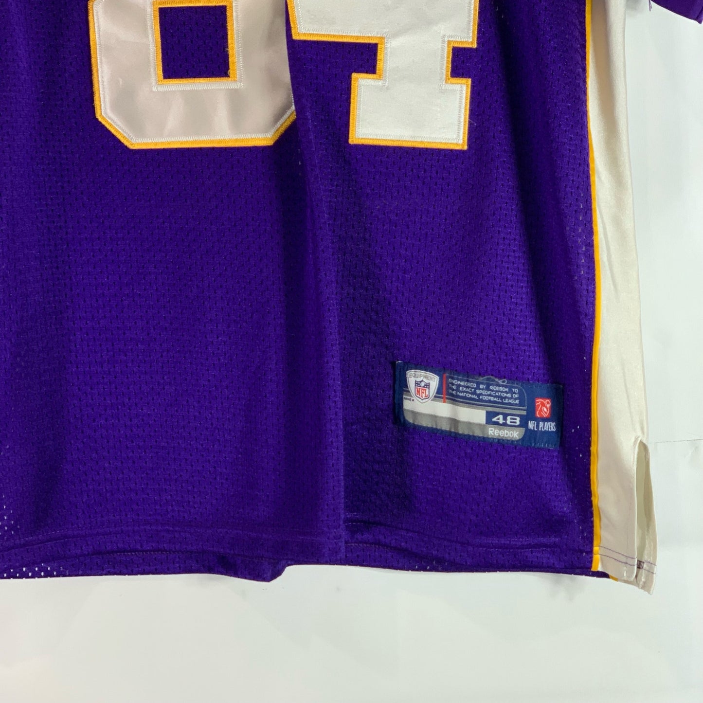 REEBOK ONFIELD Men's Purple Minnesota Vikings #84 Randy Moss NFL Jersey SZ 48