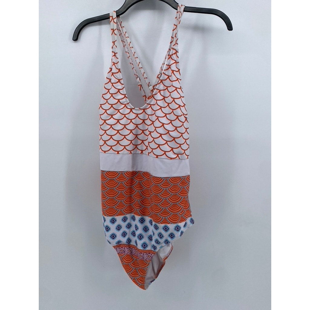 CUPSHE Women's Plus One Piece Swimsuit Geo Print Bathing Suit SZ 0X