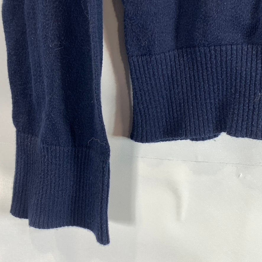 ABERCROMBIE & FITCH Men's Navy V Neck Wool/Cashmere Blend Pullover SZ L