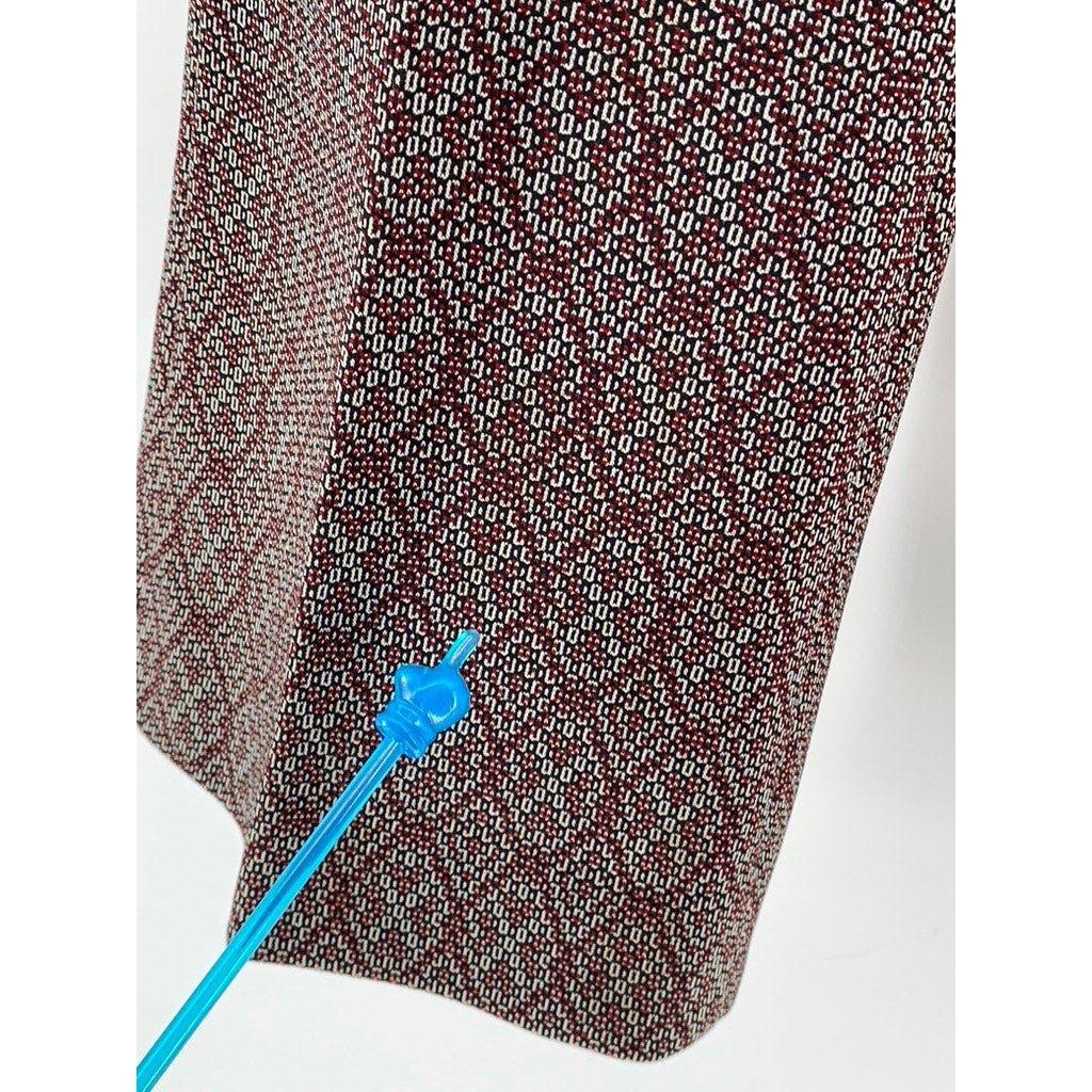 UNBRANDED Women's Brown Printed Wide-Leg Dress Pants SZ 29
