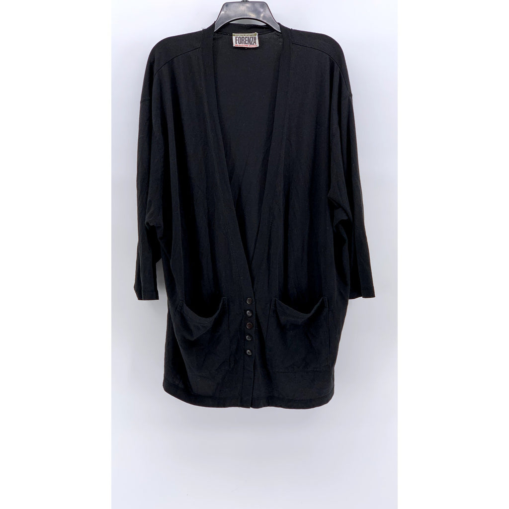 FORENZA Women's Black Vintage Five Button Cardigan SZ L