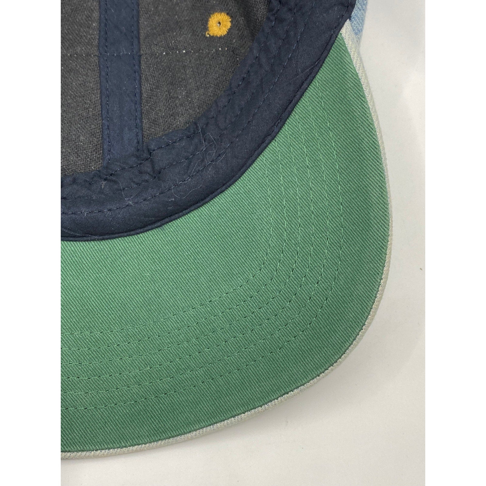 FAHERTY BRAND Men's Light Blue Denim Mountain Patch Baseball Hat SZ OS