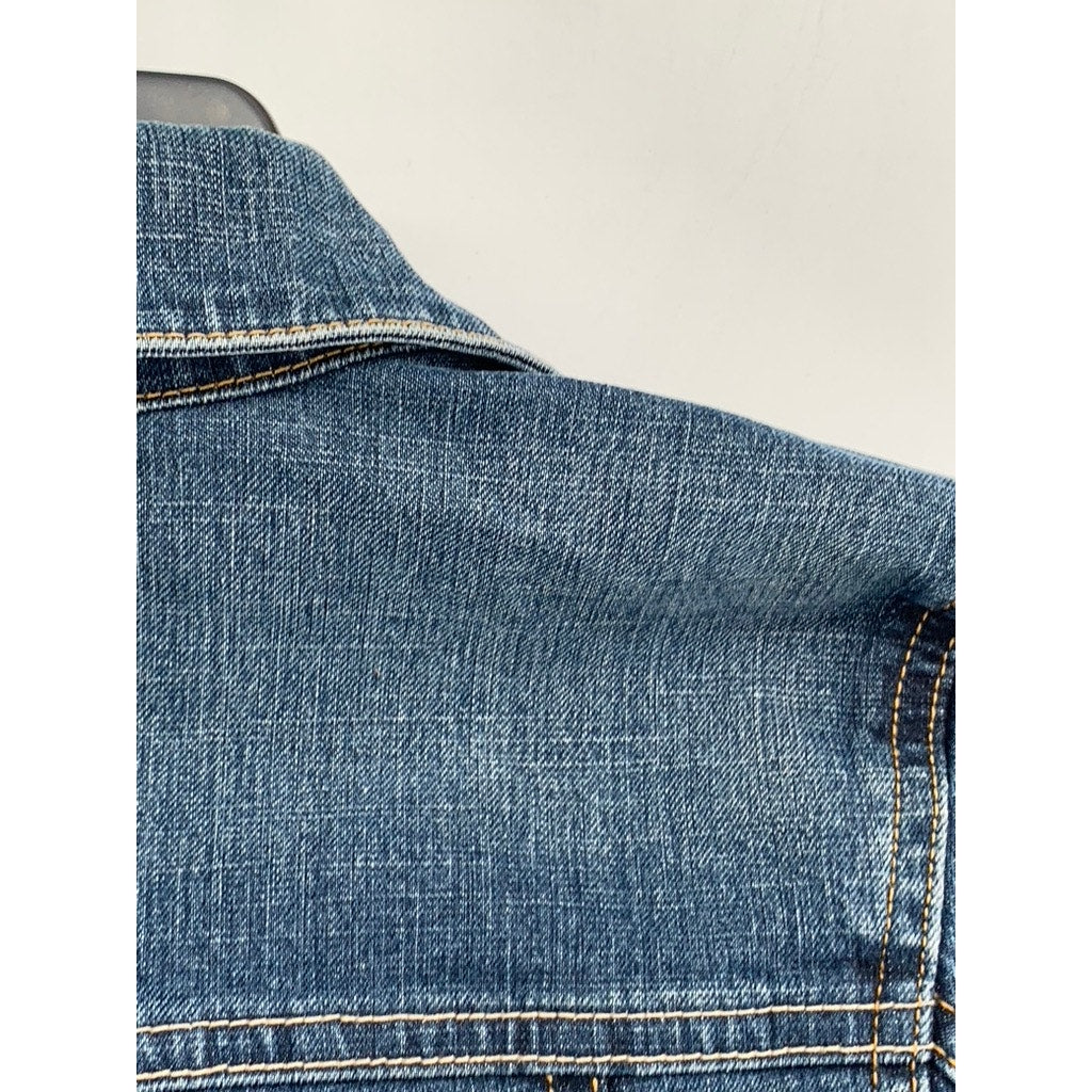 OLD NAVY Women's Blue Vintage Denim Stretch Button-Up Jacket SZ XS