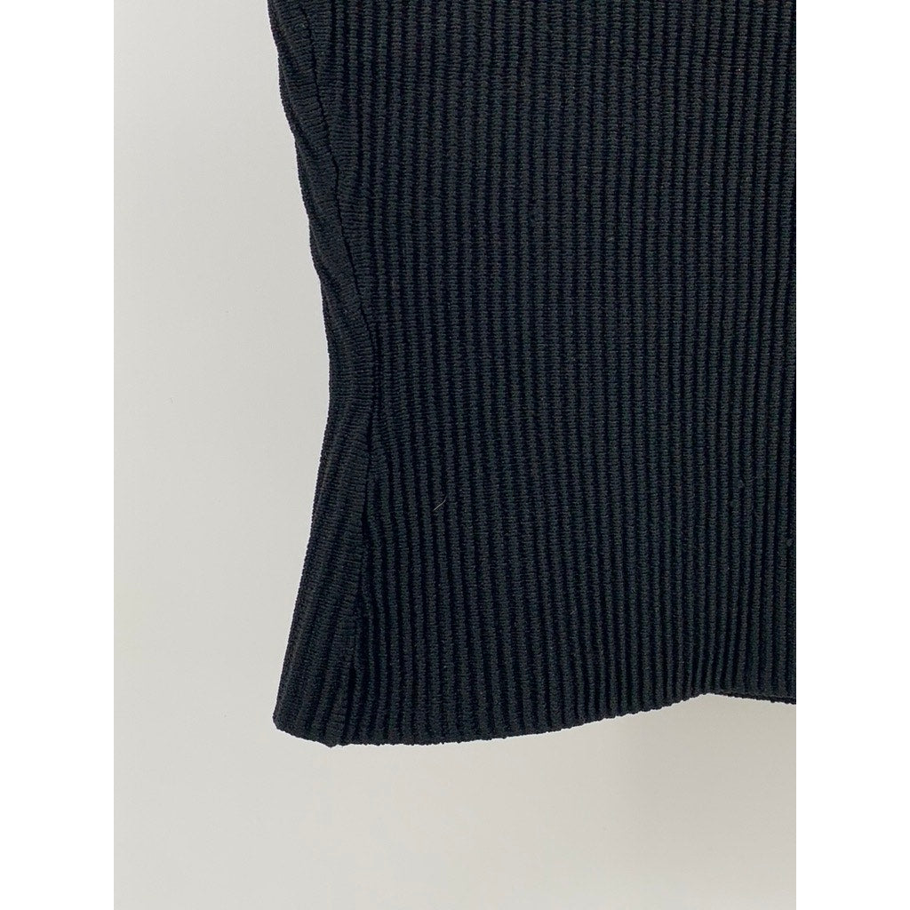 UNBRANDED Women's Black Scoop-Neck Tank Top SZ S