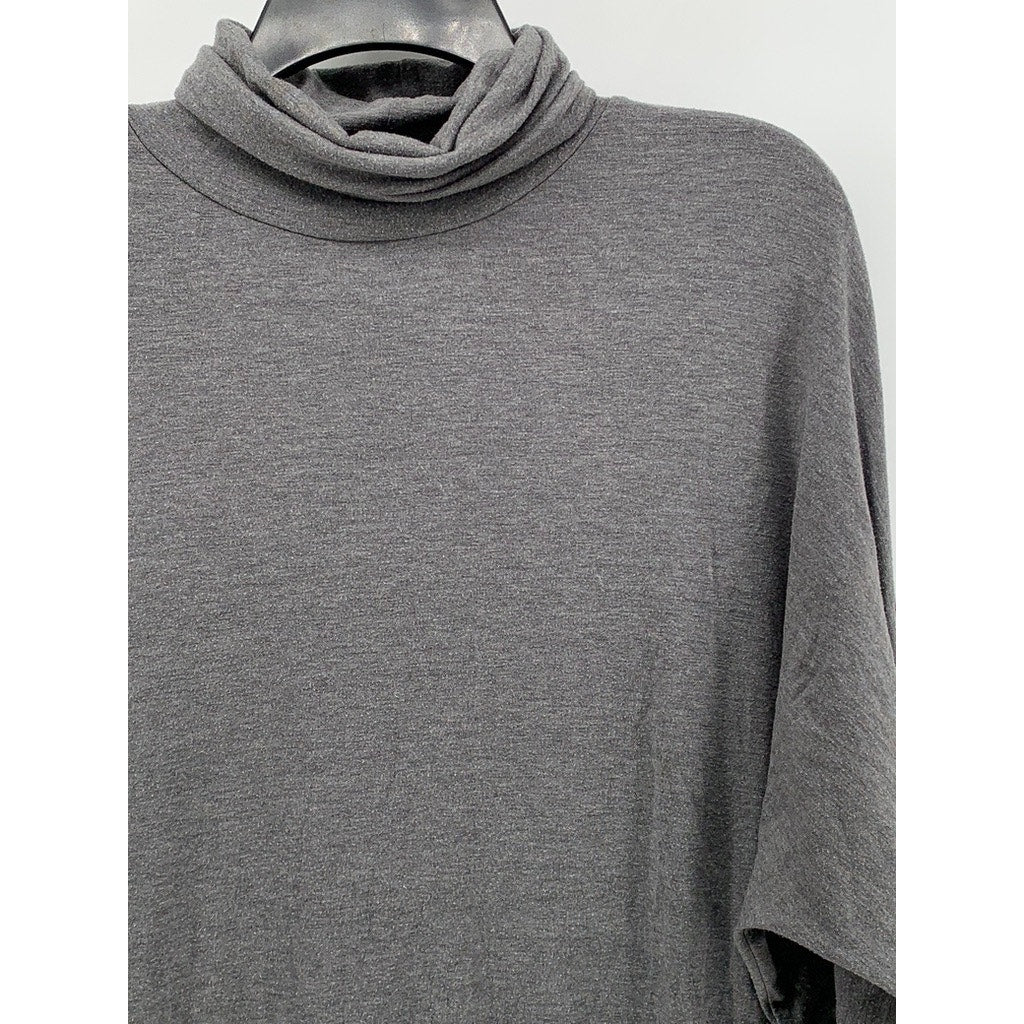 TWELVE BY TWELVE Women's Gray Turtleneck Long Sleeve Sweater Dress SZ M