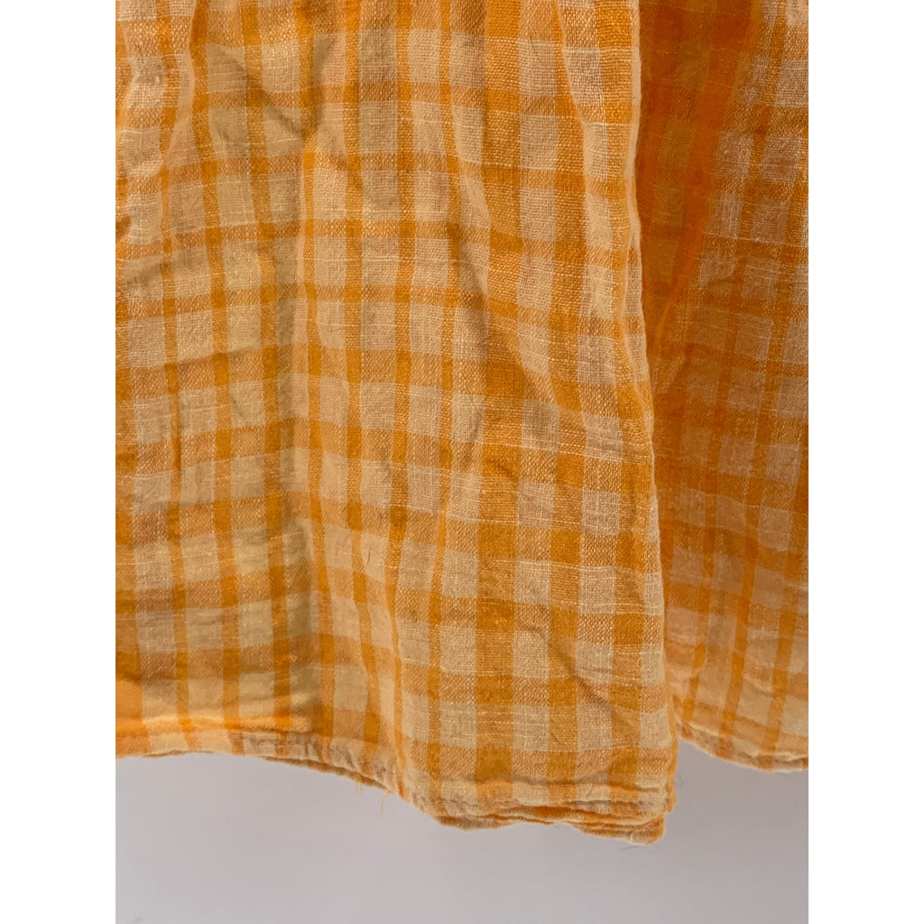 URBAN OUTFITTERS Women’s Yellow Checkered Pixie Milkmaid Mini Dress SZ M