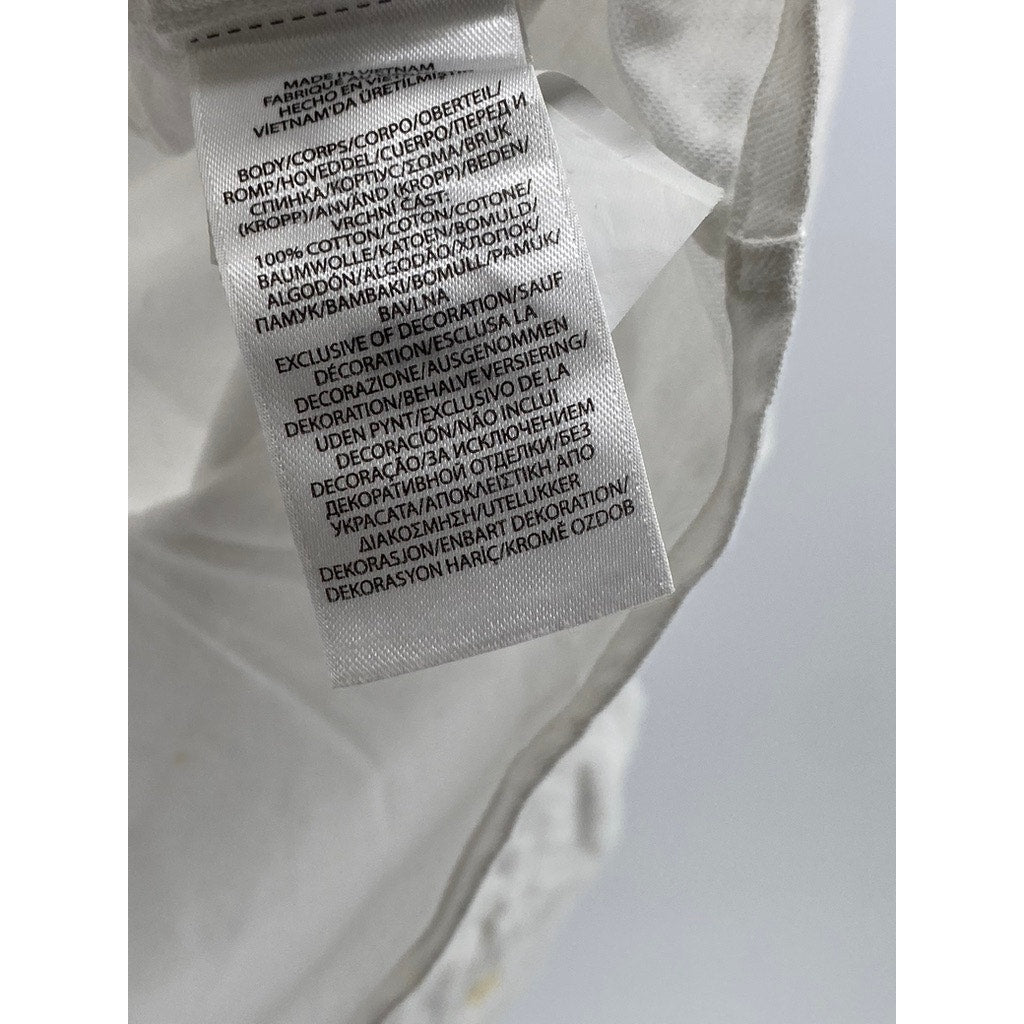 POLO RALPH LAUREN Men's White Solid Regular-Fit Button-Up Long Sleeve Shirt SZXL