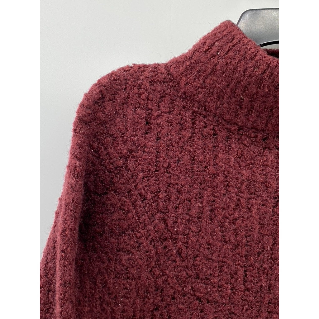 FRENCH CONNECTION Women's Burgundy Knit Pullover Turtleneck Sweater SZ XS