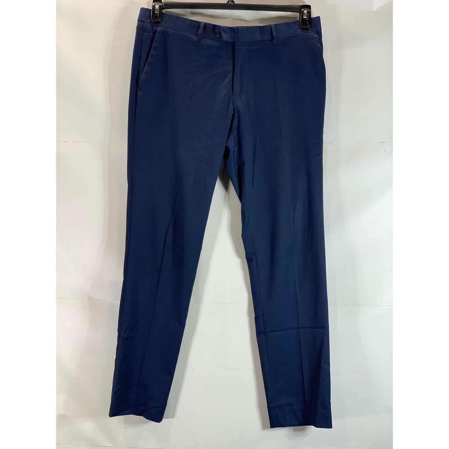 ZARA MAN Basic Men's Navy Slim-Fit Flat Front 4-Pocket Dress Pants SZ 34