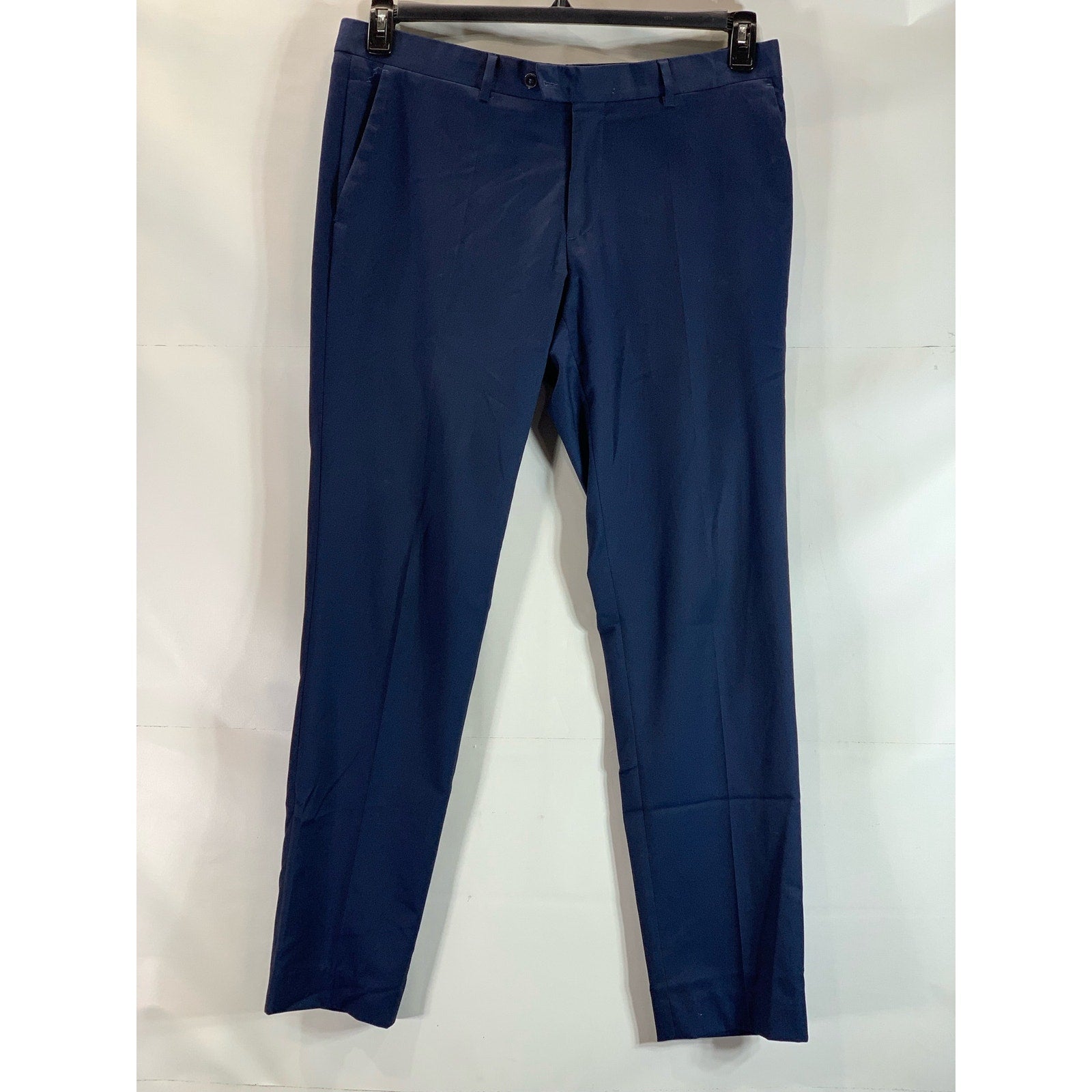 ZARA MAN Basic Men's Navy Slim-Fit Flat Front 4-Pocket Dress Pants SZ 34