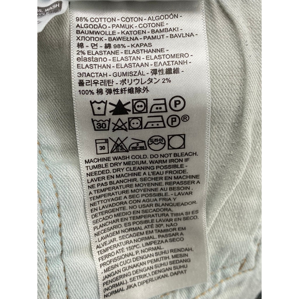 LEVI’S Men’s Blue Medium Wash Denim Distressed 502 Tapered-Leg Jeans SZ 34x32