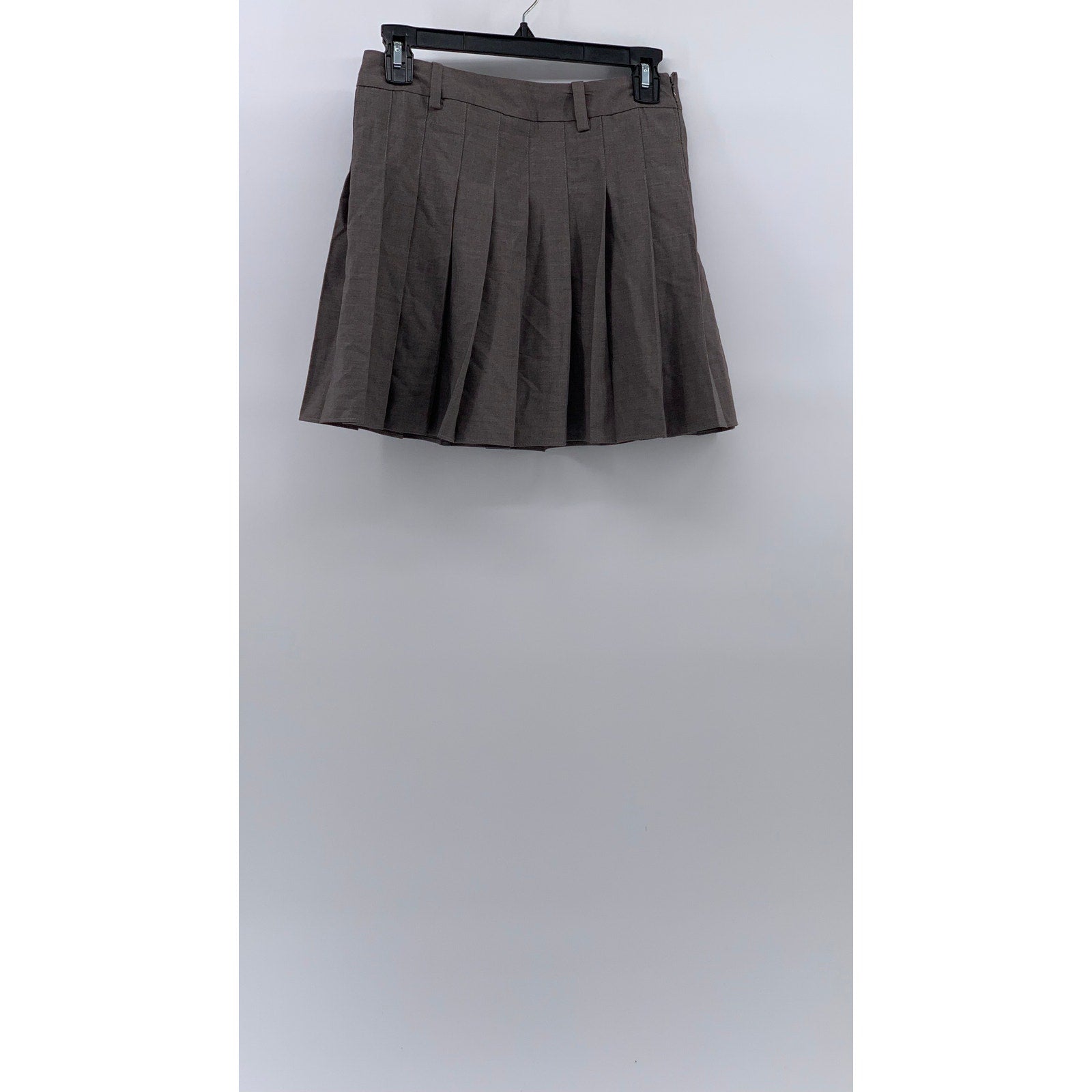 H&M Women's Gray Solid Pleated A-Line Mini Tennis Skirt SZ 4