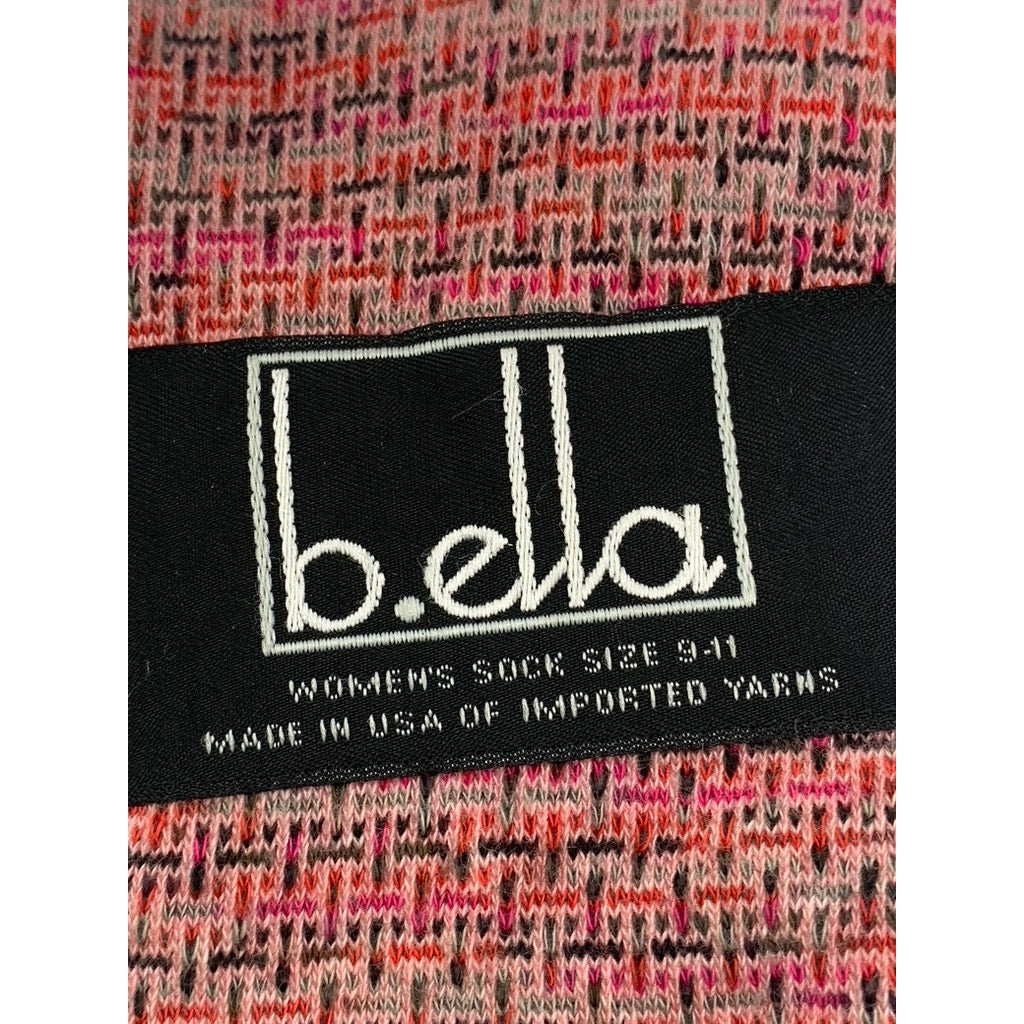 B.ELLA Women's Pink Knit Cotton-Blend Odette Knee Socks SZ OS