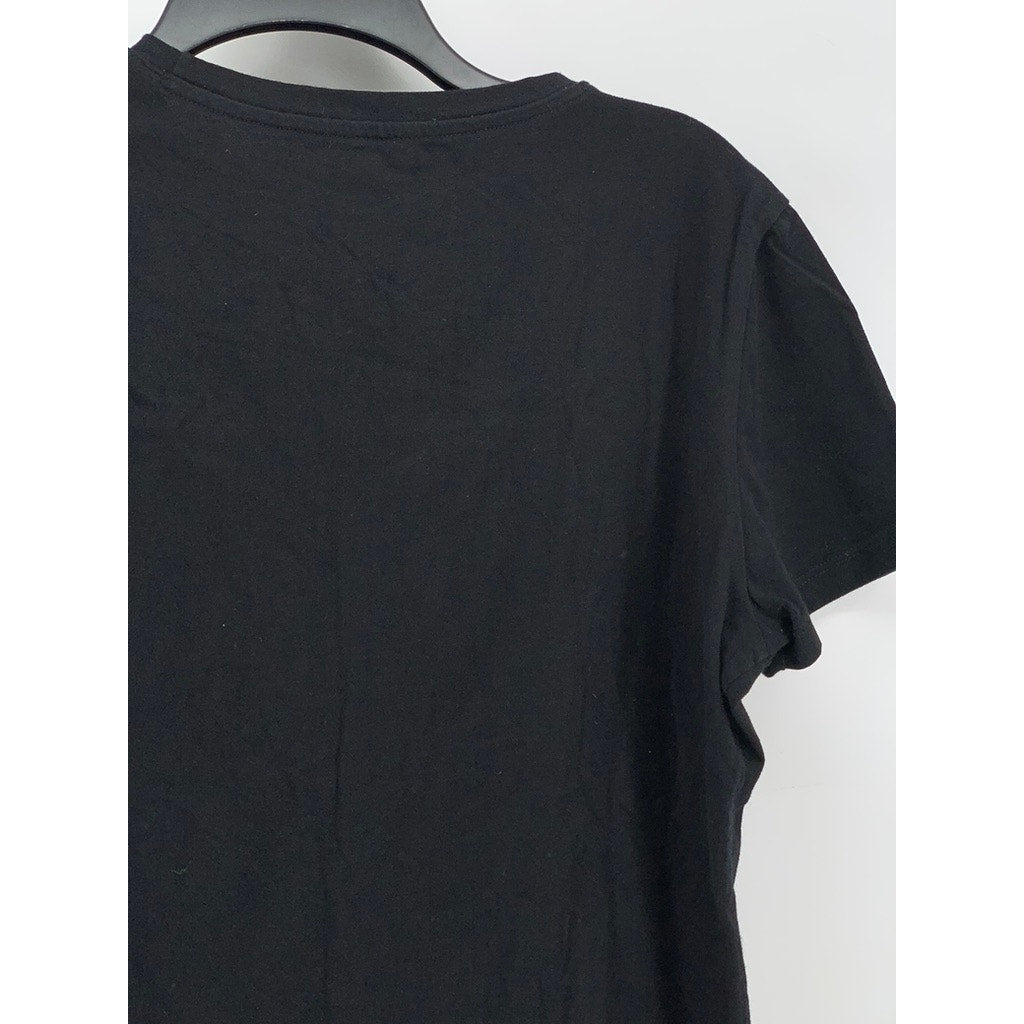CALVIN KLEIN Women's Black Performance Stretch Short Sleeve Shirt SZ L