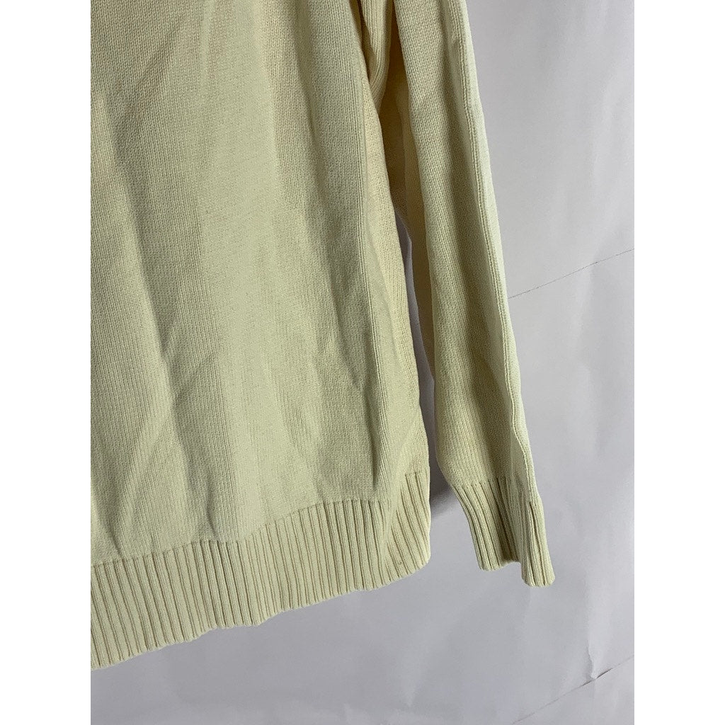 WEATHERPROOF VINTAGE Men's Tan/Gray Cowl-Neck Knit Pullover Sweater SZ L