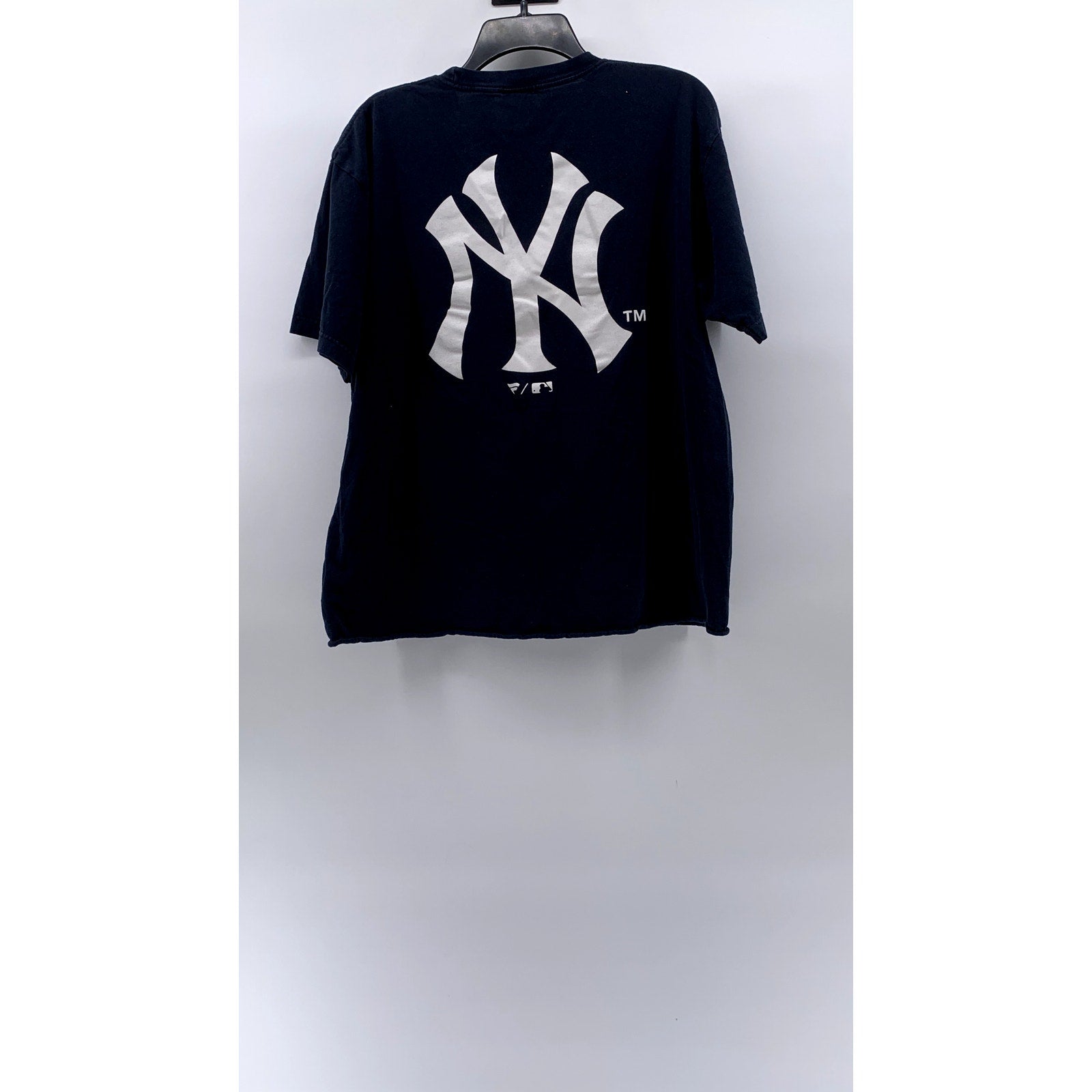 FANATICS Men's Navy-White New York Yankees Crewneck Short Sleeve T-Shirt SZ L