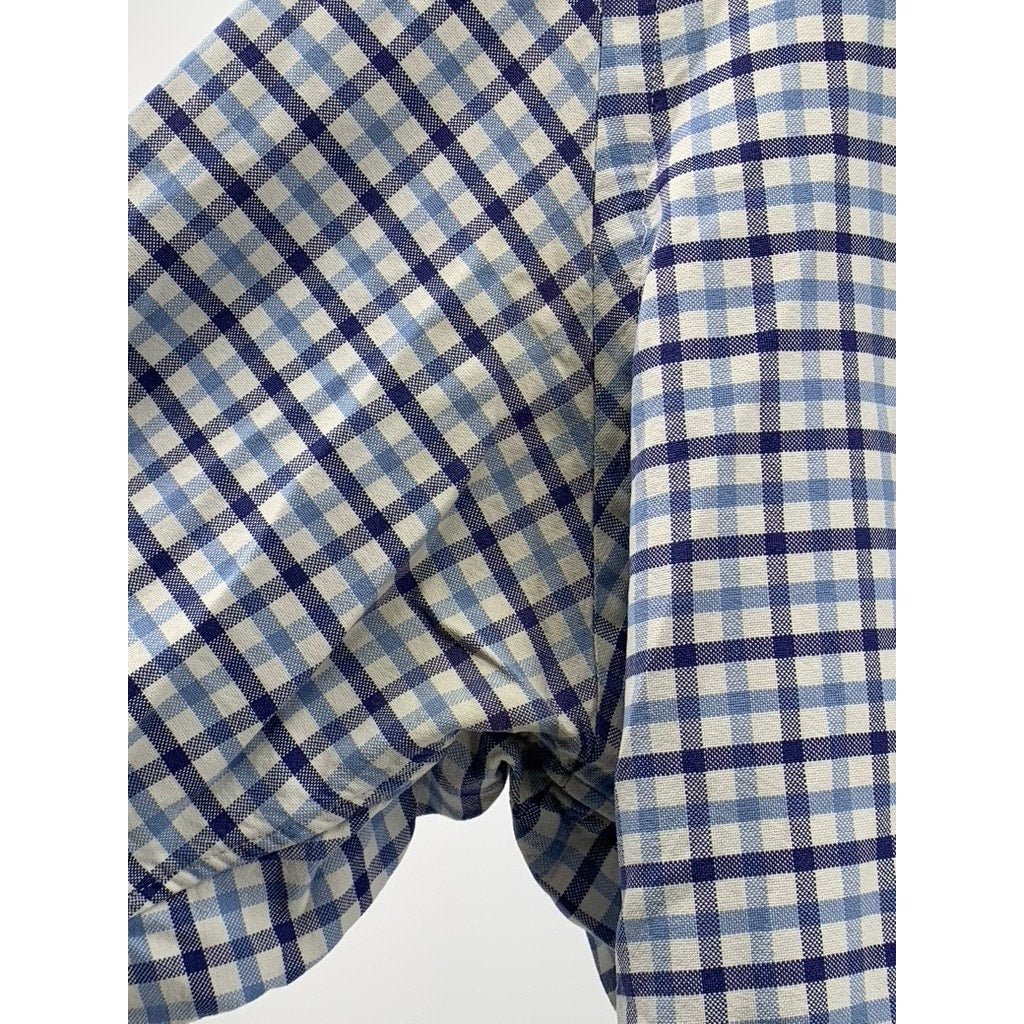 RALPH LAUREN Men's Blue Plaid Button-Up Long Sleeve Shirt SZ L