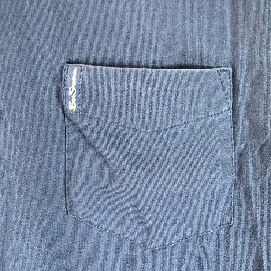 BEN SHERMAN Men's The Original Navy Striped Crewneck Short Sleeve T-Shirt SZ L