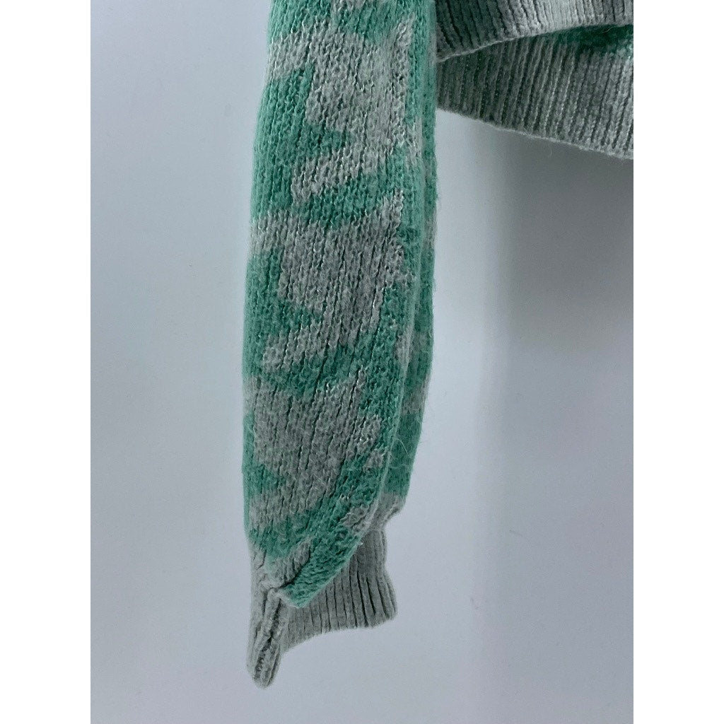 WILD FABLE Women’s Gray-Green Knit Button-Up Long Sleeve Cardigan SZ S