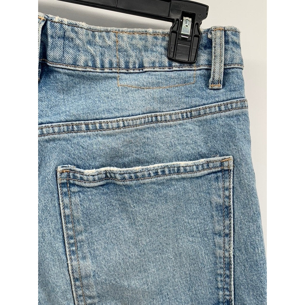 ZARA Women's Blue Denim Five-Pocket Skinny Leg Regular-Fit Jeans SZ 8