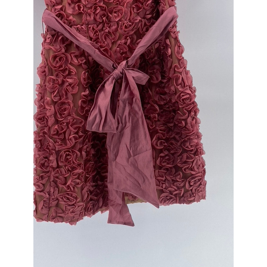 ELLIATT Women’s Pink Bloom Adoration Embroidered Floral Mesh Mini Dress SZ S