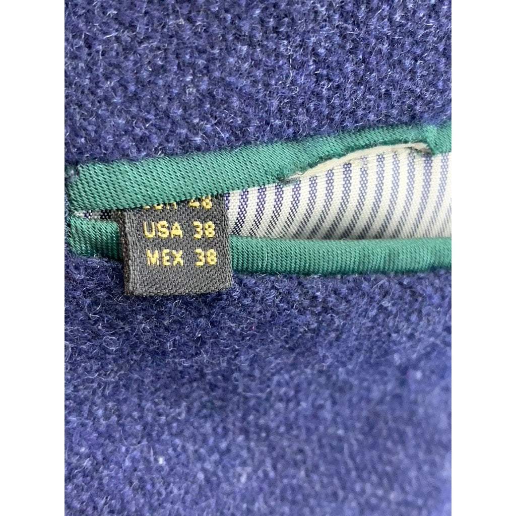 MASSIMO DUTTI Men's Navy Cashmere Two-Button Long Sleeve Collar Blazer SZ 38