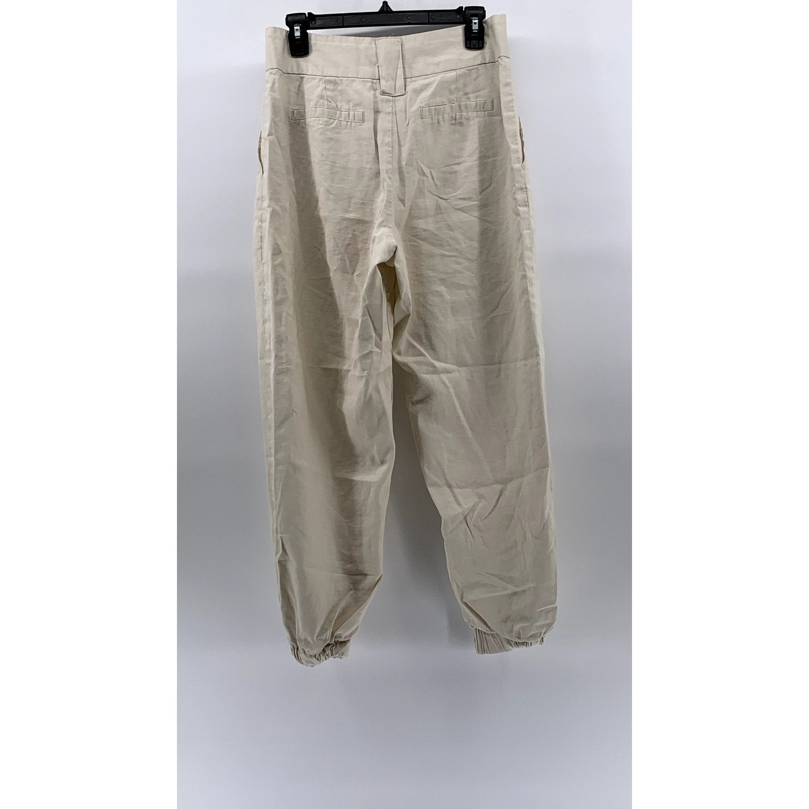 FOREVER 21 Women’s Beige Tapered Leg Casual Trouser Pants SZ L