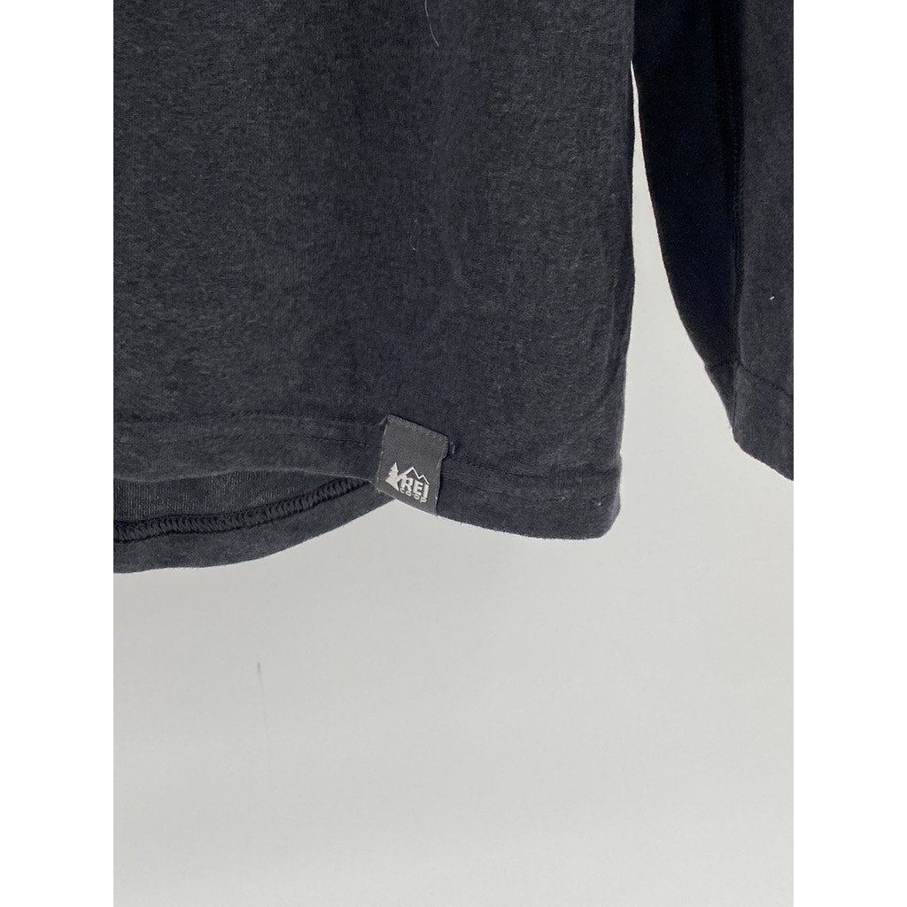 REI CO.OP Men's Charcoal Gray Crewneck Long Sleeve Active T-Shirt SZ M
