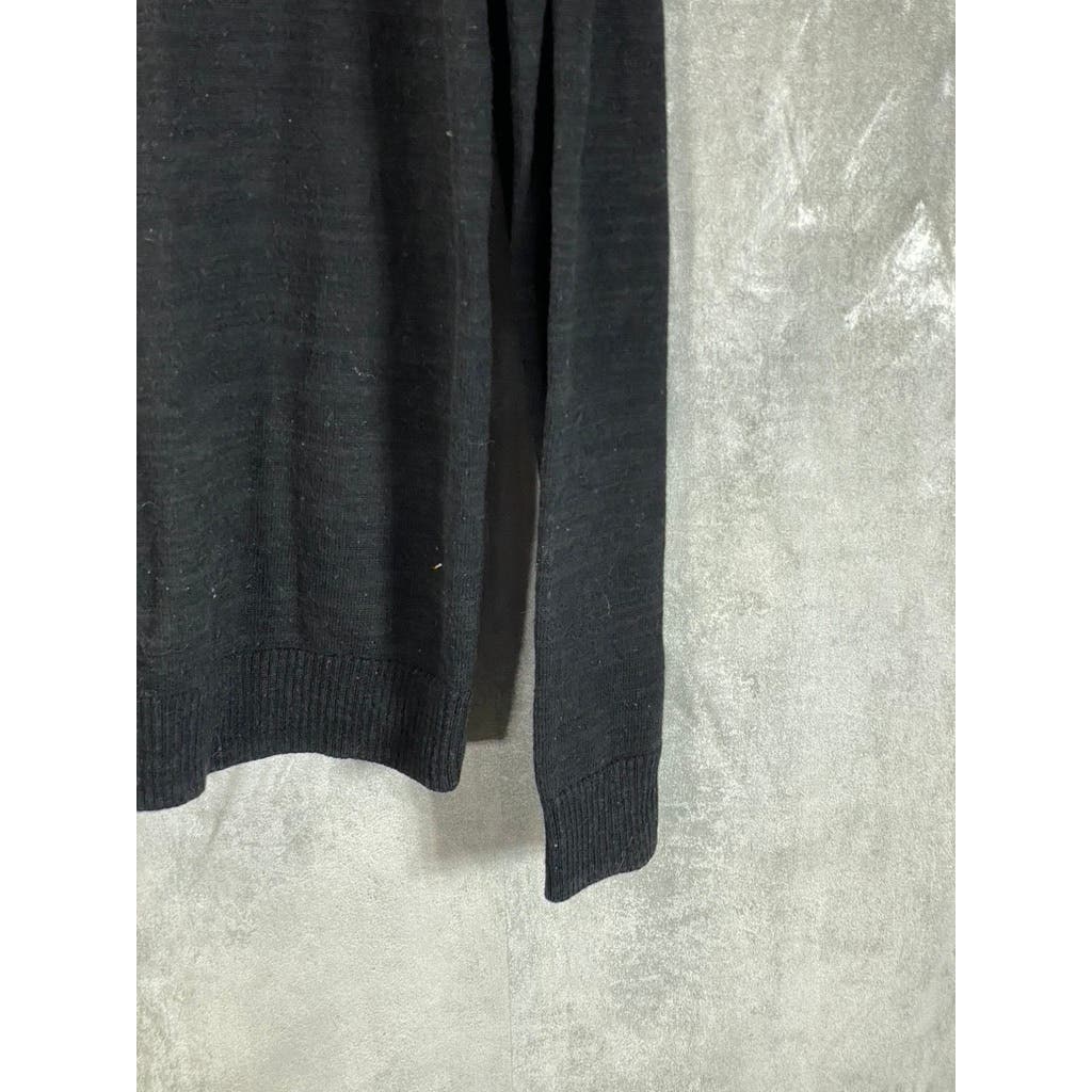 A|X ARMANI EXCHANGE Men's Black Striped V-Neck Pullover Sweater SZ XL