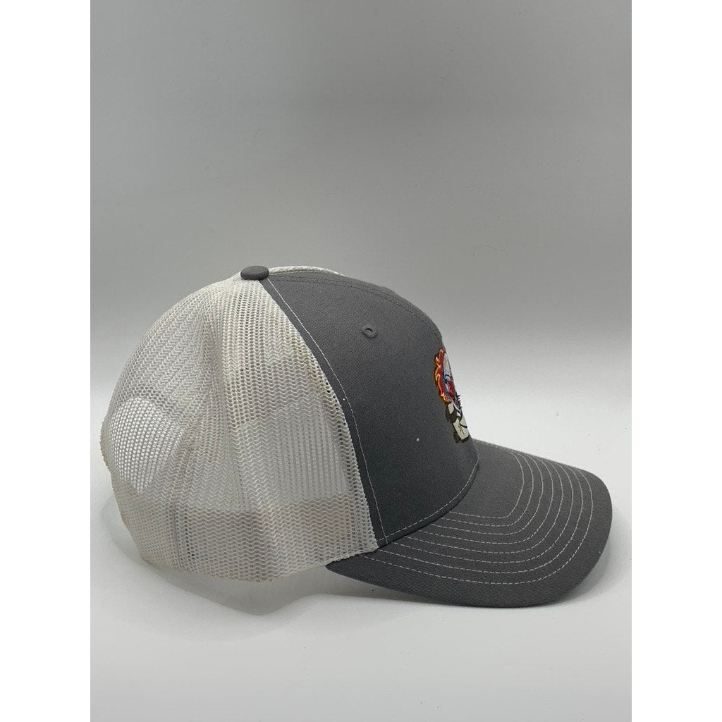 RICHARDSON Men's Grey/White Clown Graphic Mesh Adjustable Snapback Hat OS