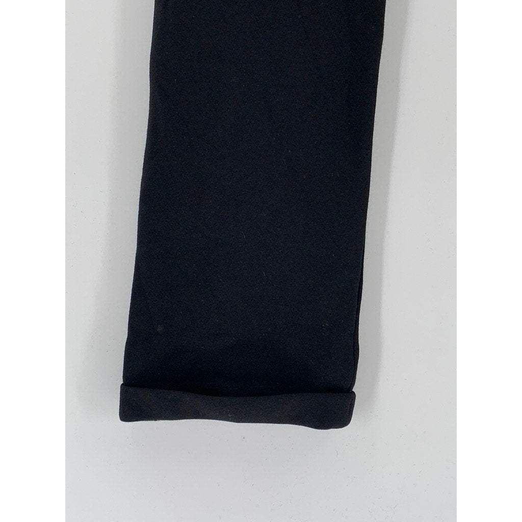 JIL SANDER Women's Black Solid High-Rise Skinny-Leg Cuffed Pant SZ 32(US2)