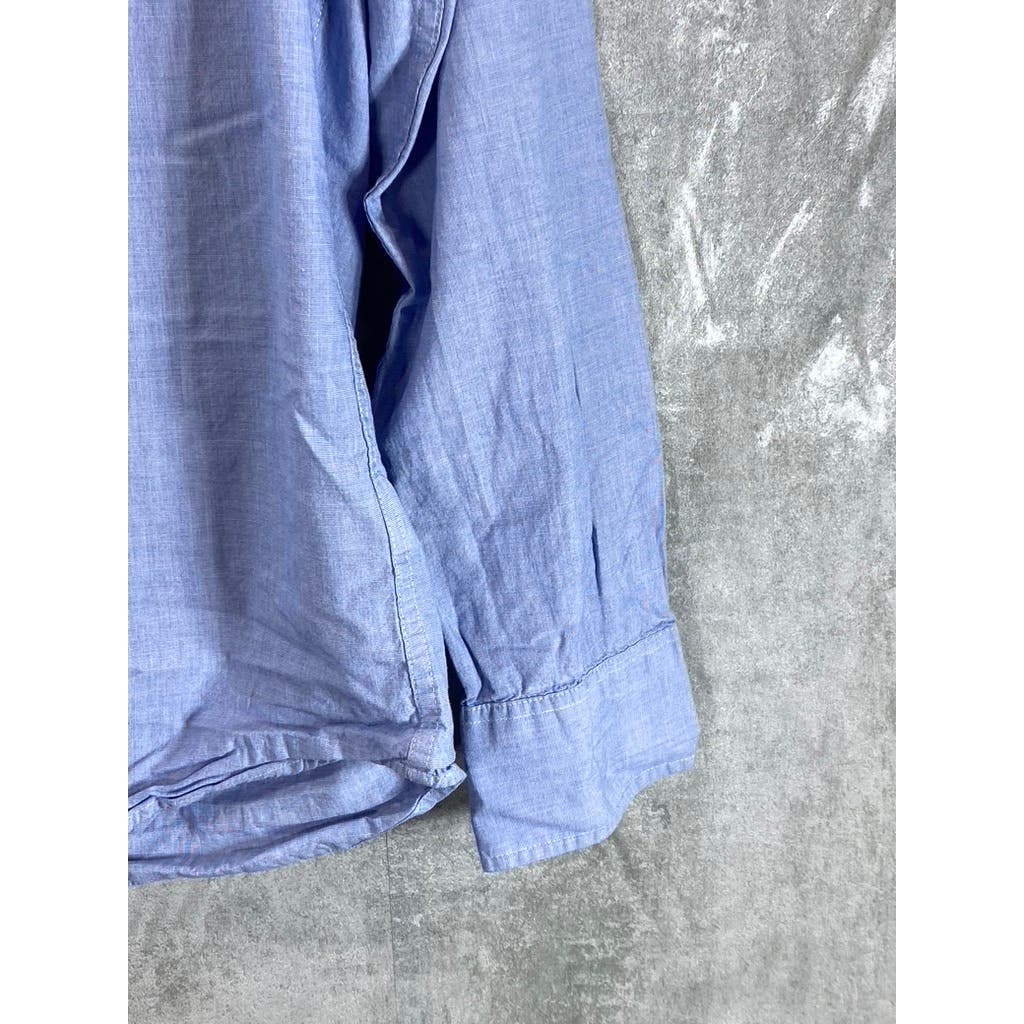 J.CREW Men's Light Blue Flex Washed Slim-Fit Button-Up Long Sleeve Shirt SZ S