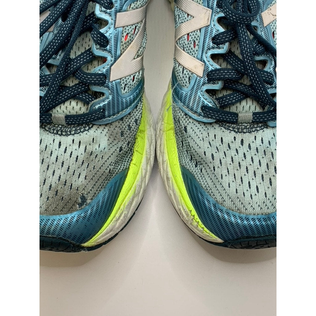 NEW BALANCE Women's Blue-Green Fresh Foam 1080 V7 Sneakers SZ 7.5