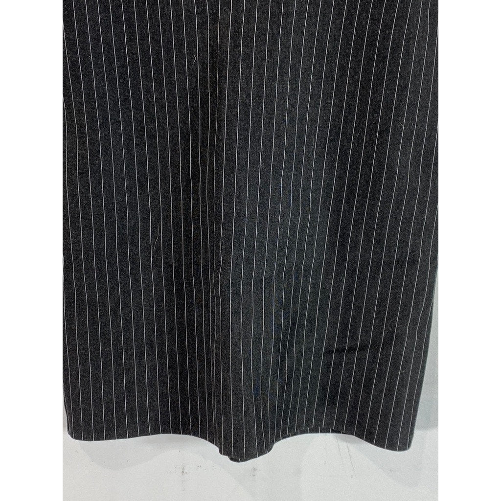 FOREVER 21 Women's Black Ribbed Square-Neck Pinstripe Bodycon Mini Dress SZ S