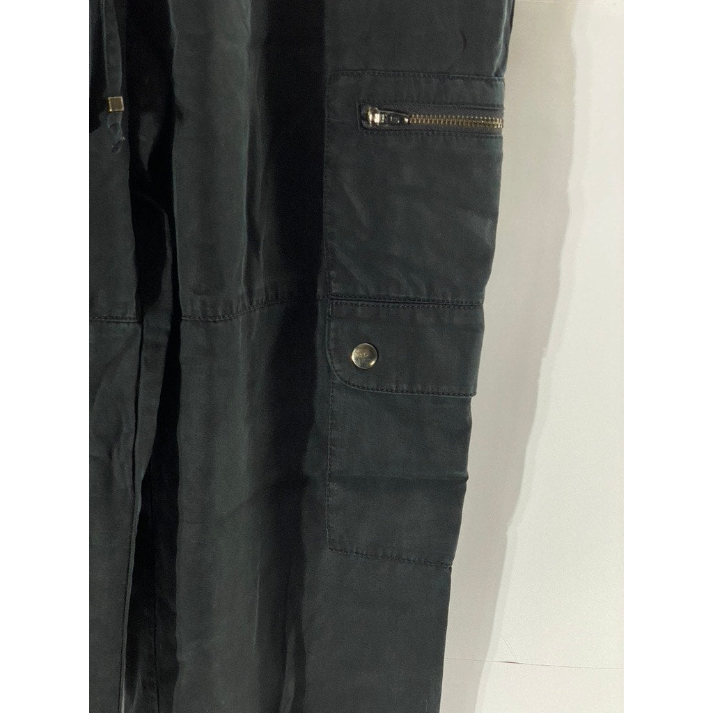 BANANA REPUBLIC Women's Black Solid Soft Cargo Pull-On Drawstring Pant SZ S