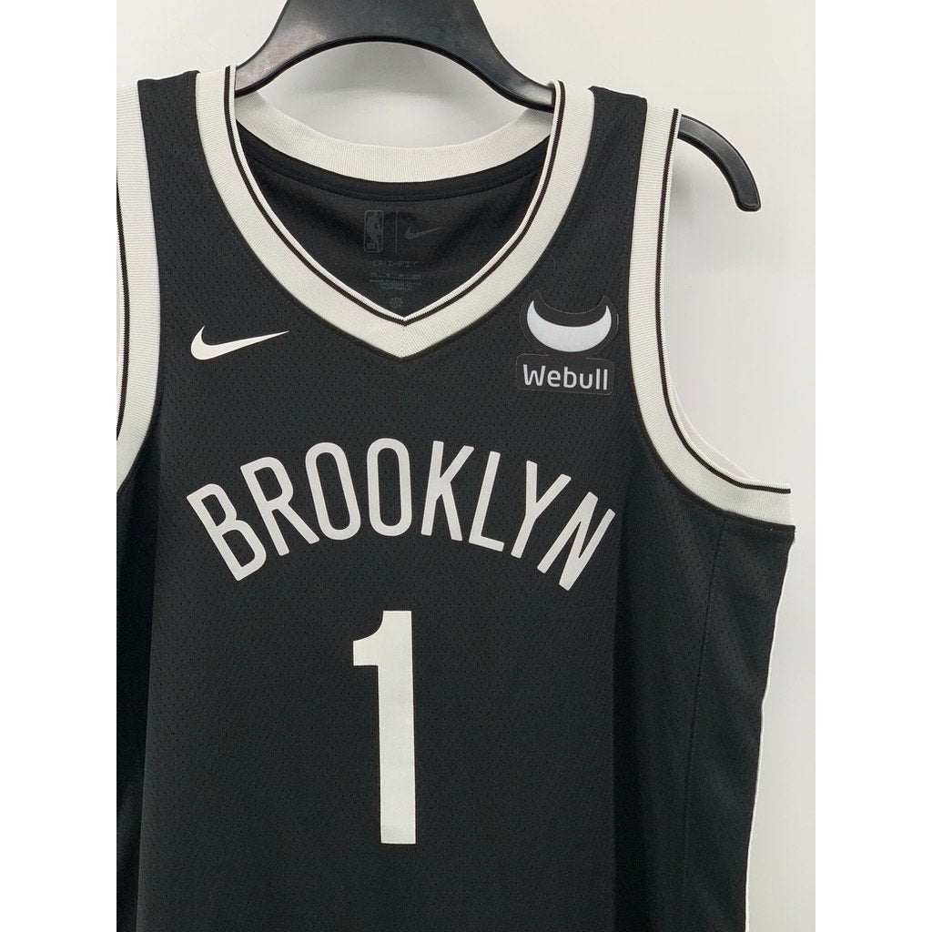 NIKE Black-White Swingman Mikal Bridges NBA Basketball Jersey SZ 40